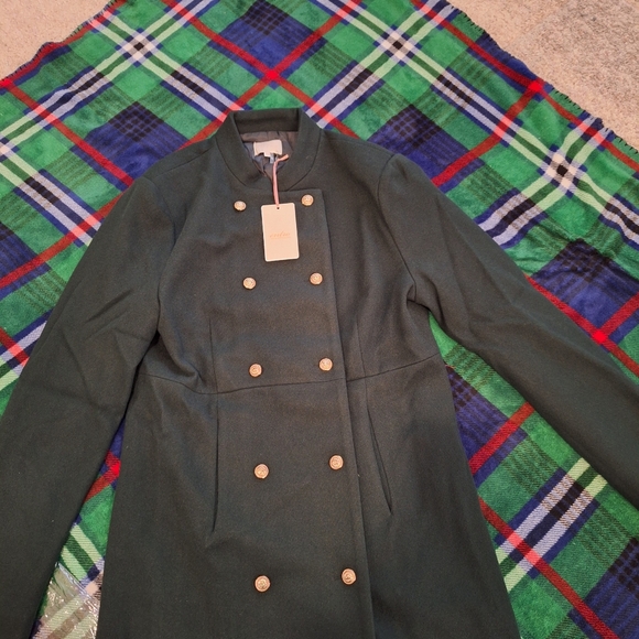 ENTRO brand Size Medium Dark Green Peacoat - Picture 2 of 5